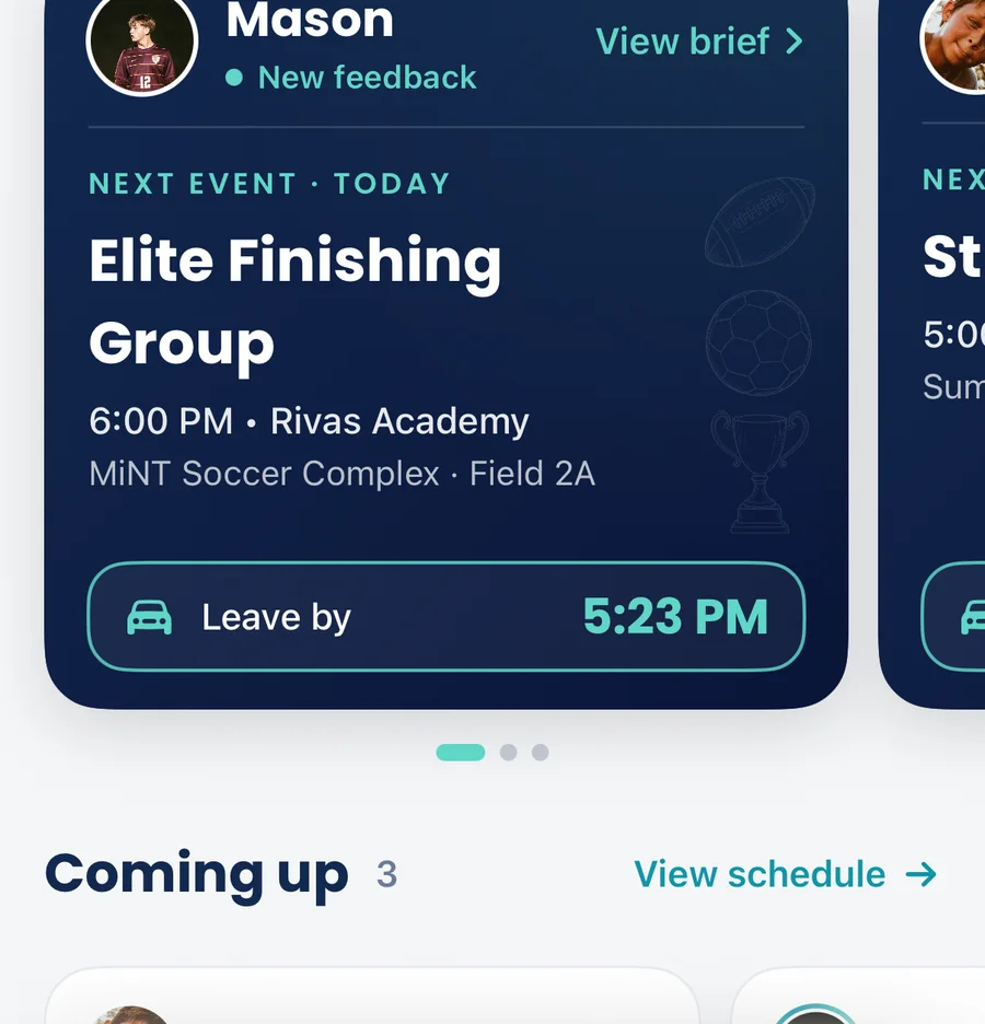 Mason’s card on MiNT Home: Elite Finishing Group today at 6:00 PM, leave by 5:23 PM.