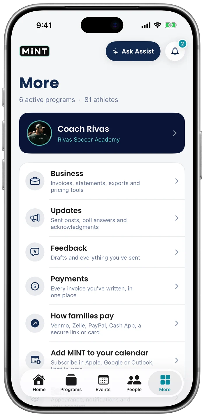 More in MiNT on iPhone: Business, Updates, Feedback, Payments and How families pay.